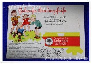 Gebrasa KINDERPFEIFE Werbespielzeug, Gebrasa-Wolle / Sassenberg, ca.1935