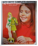 Paper Doll / Magnetische Ankleidepuppe MAGIC MARY JANE, MB Milton Bradley, 1971