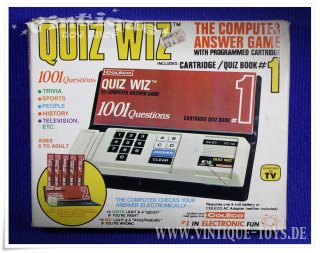 Coleco QUIZ WIZ Hand Held elektronisches Computerspiel in OVP; Coleco Industries, USA, 1978