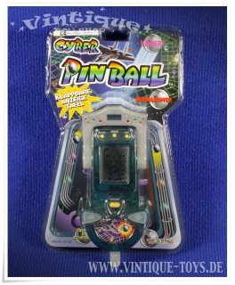 Elektronisches CYBER PINBALL LCD-Handheld-Spiel mit Vibration Sound- und Lichteffekten in OVP; Toys & Trends, ca.1990