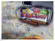 Elektronisches LCD-Handheld-Spiel PACBOY plus mit WAREHOUSE KID und COMET INTRUDER in OVP; Toys & Trends, ca.1990