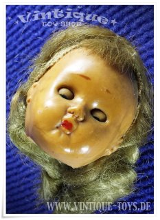 Puppenkopf mit Schlafaugen ALT für Puppenklinik und Puppenherstellung ca 5 cm 