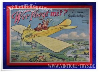 WER FLIEGT MIT? mit Zinnfiguren, Verlag J.W.Spear & Söhne, ca.1925