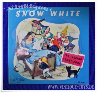 SCHNEEWITTCHEN / SNOW WHITE - KLINGENDES BILDERMALBUCH mit Schallplatte, Heide-Verlag / Linz, 1959
