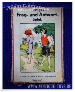 LUSTIGES FRAG- UND ANTWORT-SPIEL, Verlag J.W.Spear & Söhne / Nürnberg, ca.1920