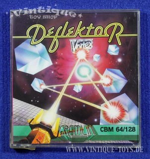 DEFLEKTOR Disketten-Spiel für Commodore 64/128 Homecomputer mit Anleitung in OVP, Gremlin Graphics Software, 1987