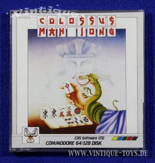 COLOSSUS MAH JONG Disketten-Spiel für Commodore 64/128 Homecomputer mit Anleitung in OVP, CDS Software, 1987
