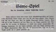 GÄNSE-SPIEL mit Zinnfiguren, Jos.Scholz / Mainz, ca.1915