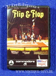 FLIP & FLOP Cassetten-Spiel für Commodore C 64 Homecomputer mit Anleitung in OVP, Statesoft, 1984