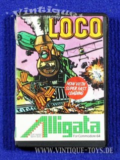 LOCO Cassetten-Spiel für Commodore C 64 Homecomputer mit Anleitung in OVP, Alligata Software, 1984