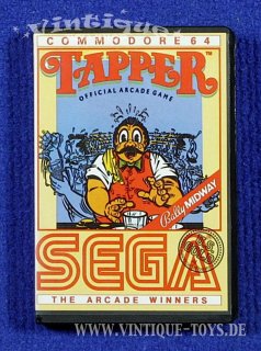 TAPPER Cassetten-Spiel für Commodore C 64 Homecomputer mit Anleitung in OVP, Sega, 1984