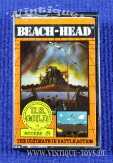 BEACH-HEAD Cassetten-Spiel für Commodore C 64 Homecomputer mit Anleitung in OVP, Access Software, 1984