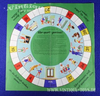 Brettspiel-Bogen Werbespiel WER SPART-GEWINNT!, Sparkasse, ca.1968