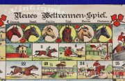 Brettspiel-Bogen NEUES WETTRENNEN-SPIEL, Oehmigke & Riemschneider / Neuruppin, ca.1900