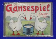 Spielbrett mit Spielanleitung und Restdeckel für das Brettspiel GÄNSESPIEL, Klee, ca.1920