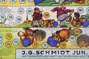 Würfelspielplan STUMMEL Ein lustiges Spiel mit Schmidtscher Wolle, J.G.Schmidt Jun. Söhne AG / Altenburg / Thüringen, ca.1930