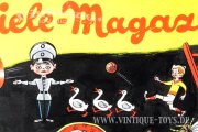 Originalgrafik einer Brettspiel Schachtel Titelbild SPIELE-MAGAZIN!, ohne Herstellerangabe (vermutlich B.K. Bayerwald-Spiele oder Nürburg-Spiele), ca.1961