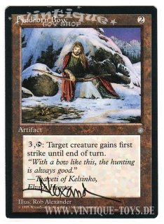 MAGIC THE GATHERING vom Illustrator signierte Einzelkarte FYNDHORN BOW aus ICE AGE Edition Englisch, Wizard of the Coast, 1995