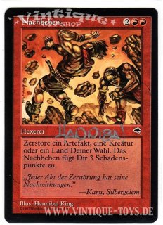 MAGIC THE GATHERING vom Illustrator signierte Einzelkarte NACHBEBEN aus STURMWIND Edition Deutsch, Wizard of the Coast, 1997