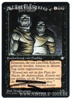 MAGIC THE GATHERING vom Illustrator Douglas Shuler signierte Einzelkarte LIM-DÛLS KOHORTE aus EISZEIT Edition Deutsch, Wizard of the Coast, 1996