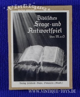 BIBLISCHES FRAGE- UND ANTWORTSPIEL, Verlag Friedrich Bahn, Schwerin, ca.1930