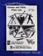 Verlagsprogramm KATALOG GAMES AND PARTS LIST 1986, Avalon...