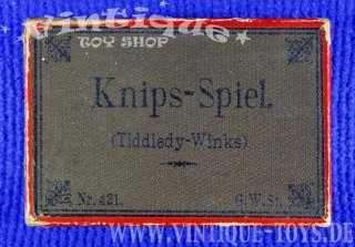 KNIPS-SPIEL (TIDDLEDY-WINKS), Verlag Gustav Weise / Stuttgart, ca.1895
