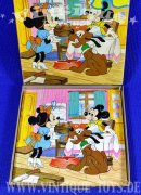 MICKEY MAUS No.8 MINNIE BACKT KUCHEN Wooden Picture Jigsaw Puzzle, Michael Stanfield Products / England, ca.1970