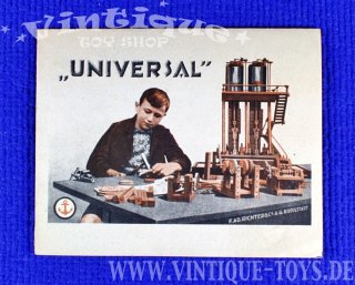 Werbeprospekt mit Preisliste Anker UNIVERSAL-Holzbaukasten und Steinbaukasten, F.Ad. Richter, Rudolstadt, ca.1931