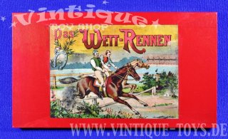 DAS WETT-RENNEN mit Zinnfiguren, Verlag J.W.Spear & Söhne, ca.1920