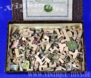THE EXPERT PUZZLE WEALTH IS NOT ALL Wooden Picture Jigsaw Puzzle, Boots Picture Framing & Art Dept. / England, ca.1950