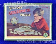 VICTORY GEOGRAPHICAL WOOD JIG-SAW PUZZLE ENGLAND AND...