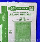Bastelvorlage THE LORDS PRAYER TABLET, Hobbies Weekly Magazine (GB), 1951