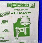 Bastelvorlage ELECTRIC LAMP WALL BRACKET, Hobbies Weekly...