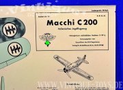 Großer Bastelbogen für ein italienisches Jagdflugzeug MACCHI C 200, Verlag Dr.M.Matthiesen & Co. / Berlin, ca.1941