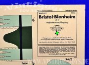 Großer Bastelbogen für ein englisches Kampfflugzeug BRISTOL-BLENHEIM MK IV, Verlag Dr.M.Matthiesen & Co. / Berlin, ca.1941