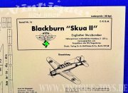 Großer Bastelbogen für einen englischen Sturzbomber BLACKBURN SKUA II, Verlag Dr.M.Matthiesen & Co. / Berlin, ca.1941