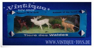 TIERE DES WALDES Verkaufseinheit mit 8 Tieren, Simex, ca.1970