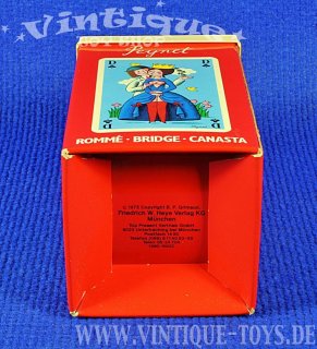 neu 1975 rar Peynet Rommé / Bridge / Canasta Spielkarten-BoxHeye ovp 