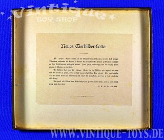 NEUES TIERBILDER-LOTTO, Verlag Gustav Weise, ca.1908