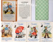 Quartett DAS LUSTIGE STIEFELQUARTETT mit Zeichnungen von Liesel Lauterborn, Ariston Spielkartenfabrik / Detmold, ca.1950