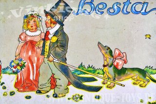 LEBENSSPIEL mit Zinnfiguren, Hesta-Spiele, Nr.10, ca.1925