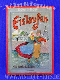 EISLAUFEN mit Zinnfiguren, Verlag J.W.Spear & Söhne, ca.1920