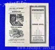 NEUES GÄNSESPIEL mittlere Prachtausgabe mit Gänsefiguren aus Masse, AS (Verlag Adolf Sala), ca.1910