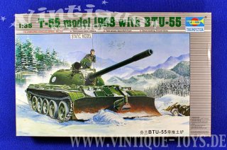 1:35 Bausatz T-55 TANK 1958 mit BTU-55, Trumpeter / China (Vertrieb Deutschland durch Gebr.Faller / Gütenbach), ca.2002