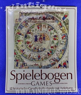 Spielbogen-Kunstkalender 12 HISTORISCHE GESELLSCHAFTS-SPIELE MIT ANLEITUNG 1995, Art Edition G., Verlag Georgi, Aachen