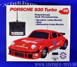 PORSCHE 930 TURBO mit Funk-Fernsteuerung mit OVP, Dickie-Spielzeug, Nürnberg, 1981