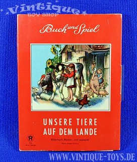 Buch und Spiel UNSERE TIERE AUF DEM LANDE, Hausser Verlag, ca.1955