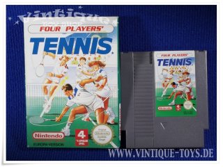 4 PLAYERS TENNIS Spielmodul / cartridge für Nintendo NES, Nintendo, ca.1991