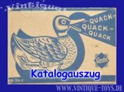 Blech LAUFENTE QUCK-QUACK-QUACK 364 gelb, Gescha / Nürnberg, ca.1948